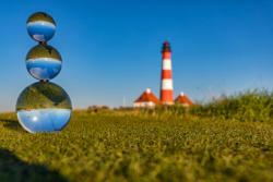 Leuchtturm Westerhever Sand Glaskugel 2